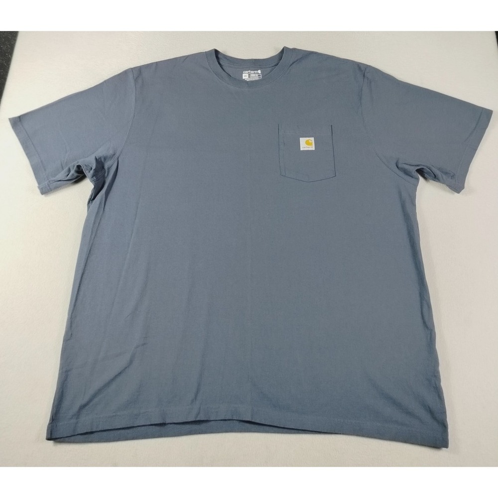 Carhartt Pocket Shirt Mens 3XL‎ Blue Loose Fit K87 Workwear Durable Heavy Duty